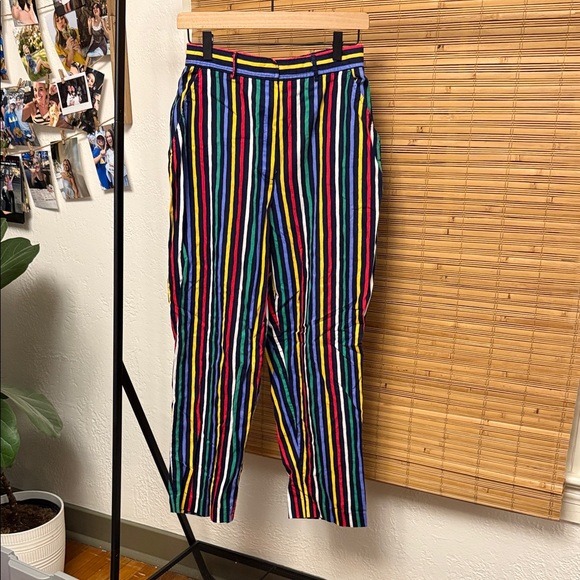 Multicolor Striped Men's Pants - Picture 1 of 4